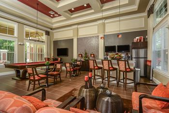 Clubhouse with Billiards at The Amalfi Clearwater Luxury Apartments in Clearwater, FL